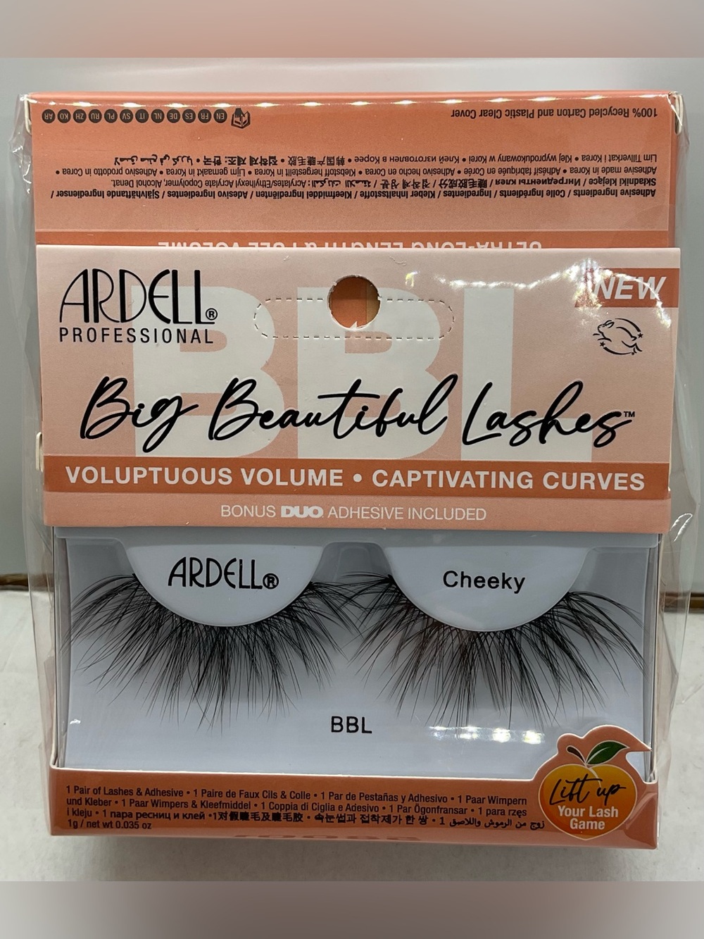 Ardell B.B.L Big Beautiful Lashes "Cheeky" 4 PAIR LOT New Packages w/DUO Glue